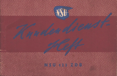 NSU 125 ZDB Kundendienst Heft ca. 1950