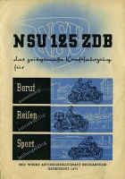 NSU 125 ZDB brochure 11.1950