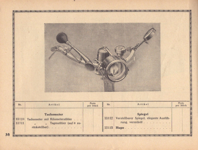 Preview: NSU 2 PS Ersatzteilliste 1923