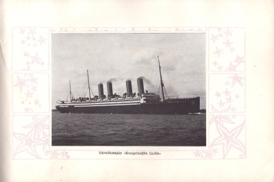 Preview: Schnellpostdampfer Kronprinzessin Cecilie Broschüre ca. 1905