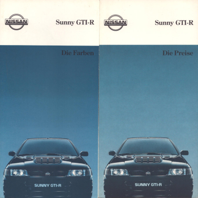 Nissan Sunny GTI-R Preisliste und Farben 8.1991