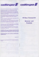 Oettinger VW T 4 Bus / Transporter pricelist 9.1990