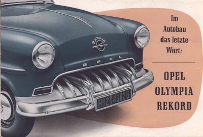 Opel Olympia Rekord Prospekt 1953