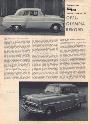 Opel Olympia Rekord Test 5.1953