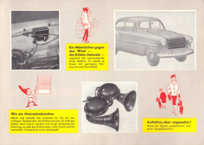 Preview: Opel Zubehör Prospekt ca. 1954