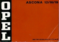 Opel Ascona Bedienungsanleitung 3.1973