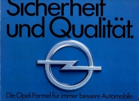 Opel Sicherheit und Qualität Prospekt 6.1974