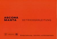 Opel Manta / Ascona Bedienungsanleitung 7.1975