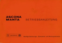 Opel Ascona + Manta Bedienungsanleitung 8.1976
