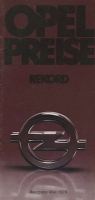 Opel Rekord E Preisliste 5.1979