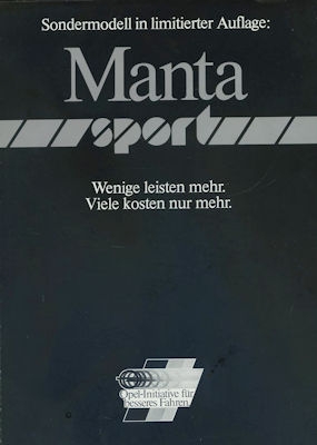 Opel Manta Sport Prospekt 12.1981