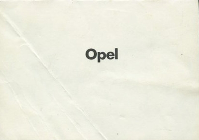 Opel Technische Daten 1.1983