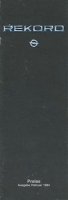 Opel Rekord E Preisliste 2.1984