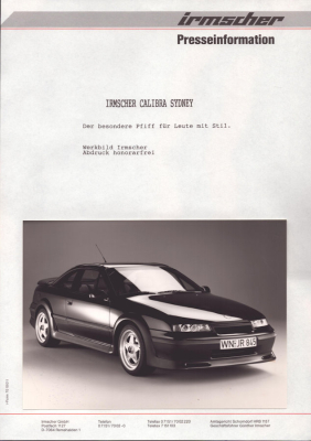 Opel Calibra / Irmscher Sydney Presseinformation ca. 1992
