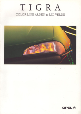 Opel Tigra Color Line Arden & Rio Verde Prospekt 8.1996