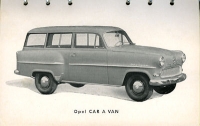 Opel Verkäuferordner Blitz / Rekord Lieferwagen 1956