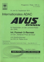 Programm AVUS ADAC 11./12.9.1971