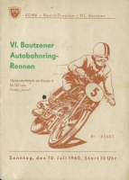 Program 6th Bautzener Autobahnring 10.7.1960