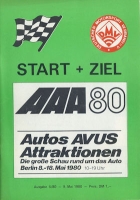 Programm Autos AVUS Attraktionen 8.-18.5.1980