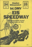 Programm 3. Berliner Eisspeedwayrennen 24./25.1.1976