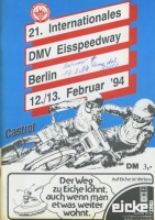 Programm 21. Berliner Eisspeedwayrennen 12./13.2.1994