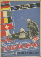 Programm Freiburg Feldbergrennen 18.7.1954