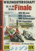 Program Hockenheimring 28.9.1986