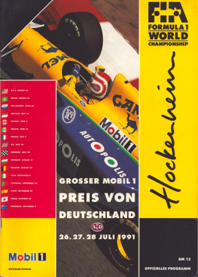 Programm Hockenheimring F 1 26.-28.7.1991