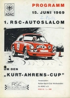 Programm 1. RSC Autoslalom Kurt-Ahrens-Cup 15.6.1969