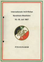 Programm Int. AvD Rallye Nordrhein-Westfalen 15.-16.7.1967