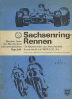 Program Int. Sachsenringrennen 8.7.1973