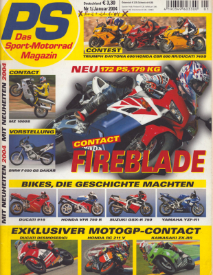 PS Das Sport-Motorrad Magazin 2004 Heft 1