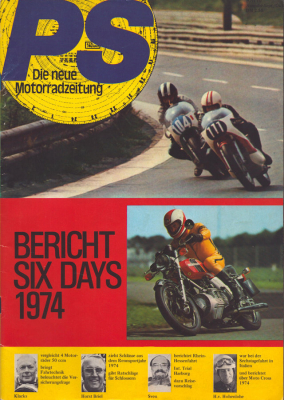 PS Die neue Motorradzeitung 1974 Heft  1 Sept./ Okt.