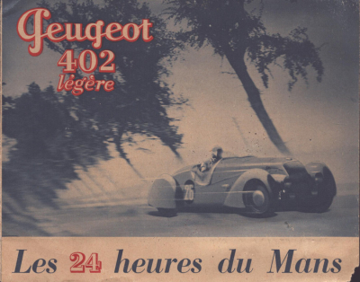 Peugeot 402 légère Prospekt ca. 1938 f
