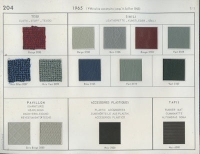 Preview: Peugeot Farben und Polster Muster Ordner 1965-1977