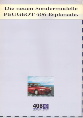 Peugeot 406 Esplanade Prospekt ca. 1999