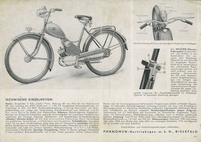 Preview: Phänomen Fix 50 ccm Prospekt 1950er Jahre