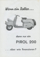 Pirol 200 scooter brochure ca. 1952