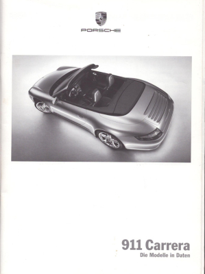 Porsche 911 Carrera Typ 997 Daten-Prospekt 5.2005