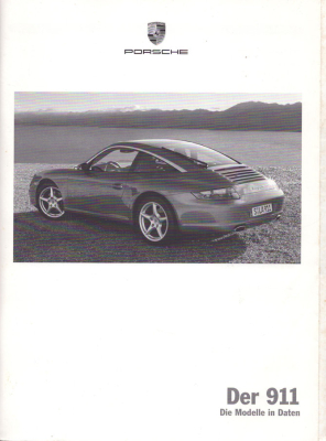 Porsche 911 Typ 997 Daten-Prospekt 5.2006