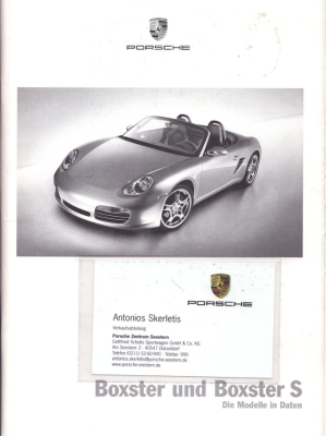 Porsche Boxster / S Typ 987 Daten-Prospekt 5.2006