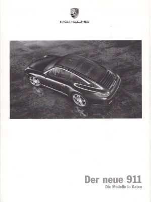 Porsche 911 Typ 997.2 Daten-Prospekt 8.2008
