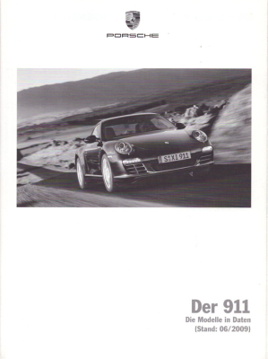 Porsche 911 Typ 997.2 Daten-Prospekt 6.2009