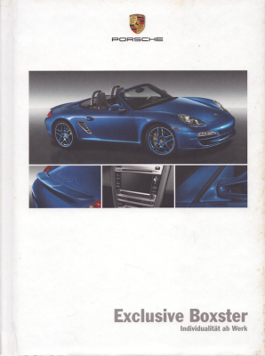Porsche Boxster Exclusive Typ 987 Prospekt 4.2009