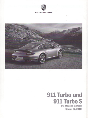 Porsche 911 Turbo Typ 997.2 Daten-Prospekt 2.2010