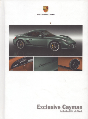 Porsche Cayman Exclusive Typ 987c Prospekt 1.2010