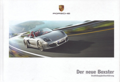 Porsche Boxster Typ 981 Prospekt 11.2011
