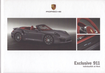 Porsche 911 Typ 991 Exclusive Prospekt 12.2013