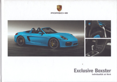 Porsche Boxster Typ 981 Exclusive Prospekt 12.2013