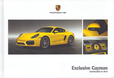 Porsche Cayman Exclusive Typ 981c Prospekt 12.2013
